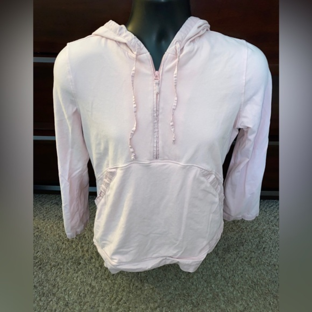 Soft Surroundings‎ Pink Jacket 1/2 Zip Hoodie Size PM